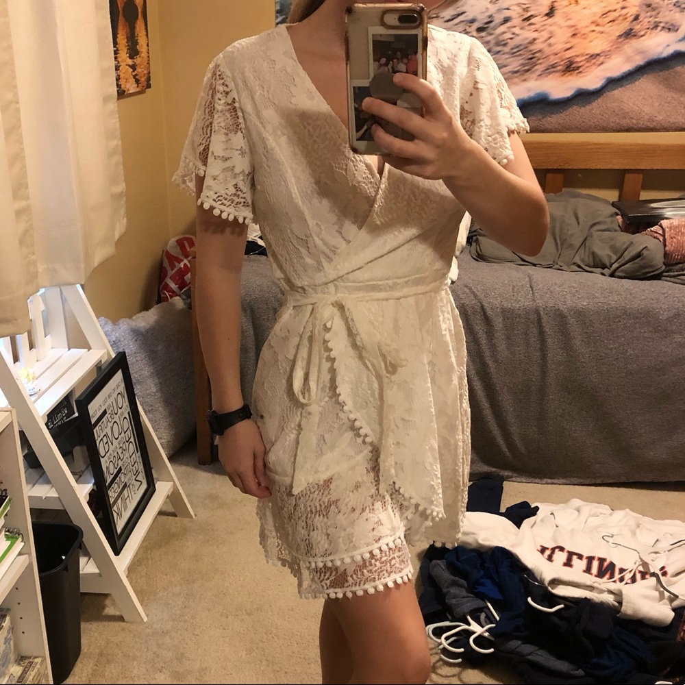 White lace dress